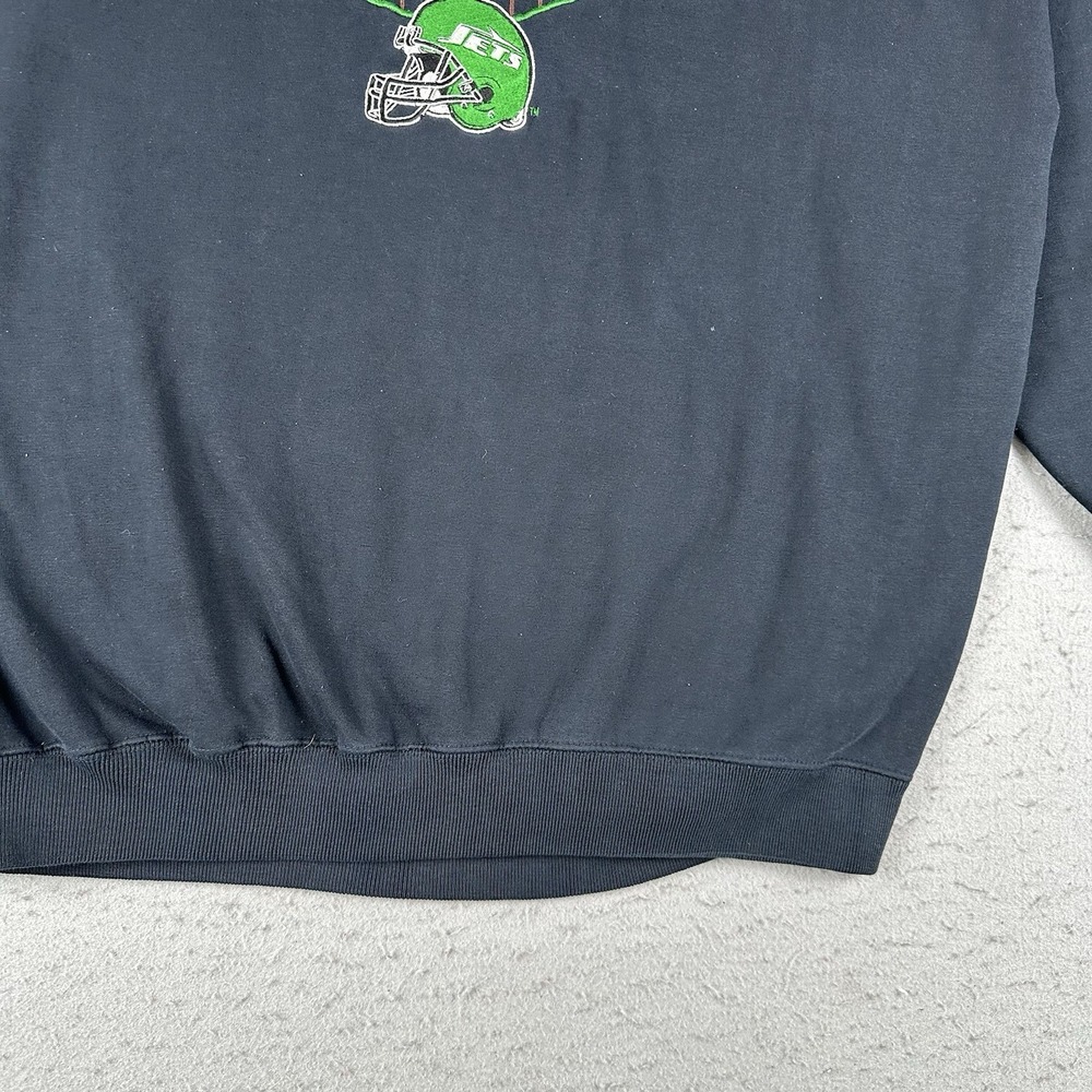 Vintage Starter New York Jets Sweatshirt Men's XL Black Green Embroidered - Picture 12 of 16